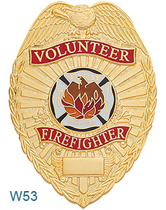 W53 Volunteer firefighter badge