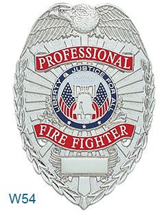 W54 Professional firefighter badge
