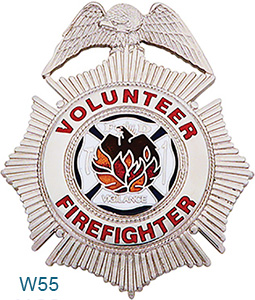 W55 Volunteer firefighter badge
