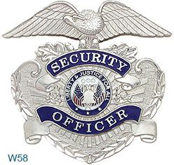 W92 security hat badge