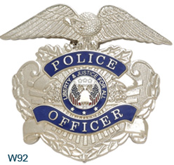 Police officer hat badge